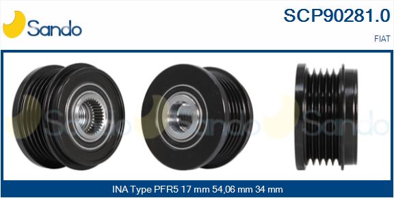 Puleggia cinghia, alternatore SANDO SCP90281.0