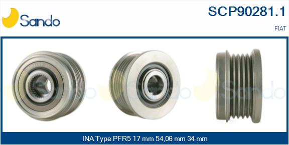 Puleggia cinghia, alternatore SANDO SCP90281.1