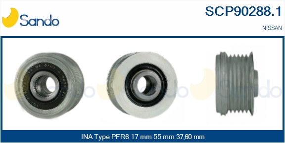 Puleggia cinghia, alternatore SANDO SCP90288.1
