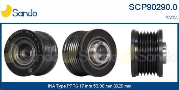 Puleggia cinghia, alternatore SANDO SCP90290.0