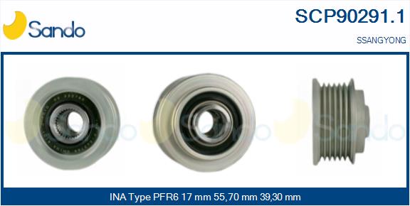Puleggia cinghia, alternatore SANDO SCP90291.1