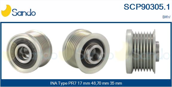 Puleggia cinghia, alternatore SANDO SCP90305.1