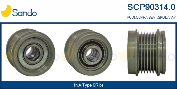 Puleggia cinghia, alternatore SANDO SCP90314.0
