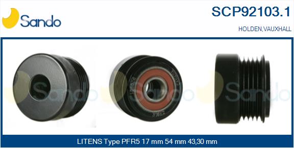 Puleggia cinghia, alternatore SANDO SCP92103.1