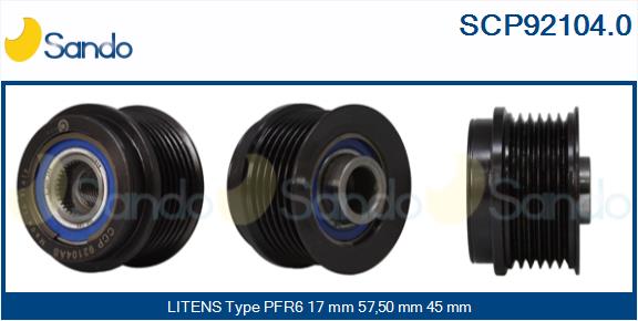 Puleggia cinghia, alternatore SANDO SCP92104.0