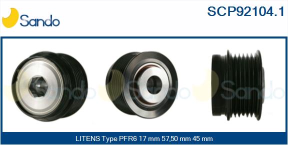 Puleggia cinghia, alternatore SANDO SCP92104.1