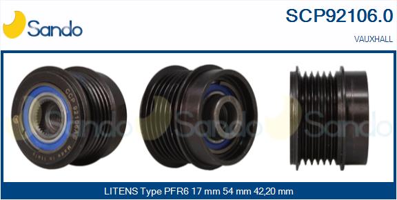 Puleggia cinghia, alternatore SANDO SCP92106.0