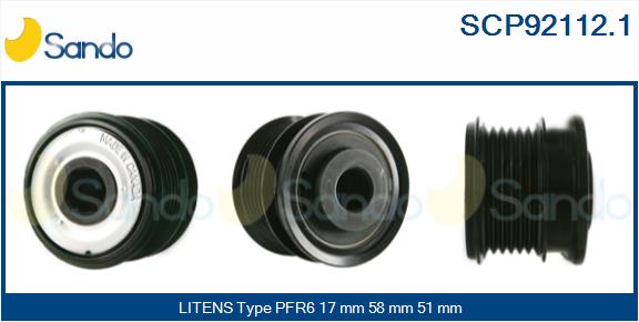 Puleggia cinghia, alternatore SANDO SCP92112.1
