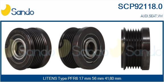 Puleggia cinghia, alternatore SANDO SCP92118.0