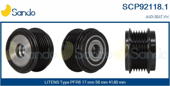 Puleggia cinghia, alternatore SANDO SCP92118.1