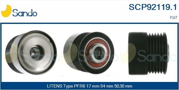 Puleggia cinghia, alternatore SANDO SCP92119.1