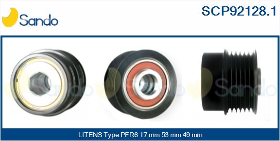 Puleggia cinghia, alternatore SANDO SCP92128.1