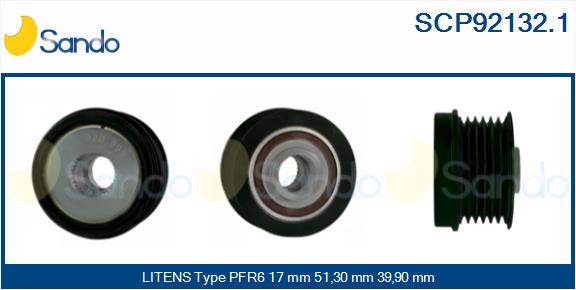 Puleggia cinghia, alternatore SANDO SCP92132.1