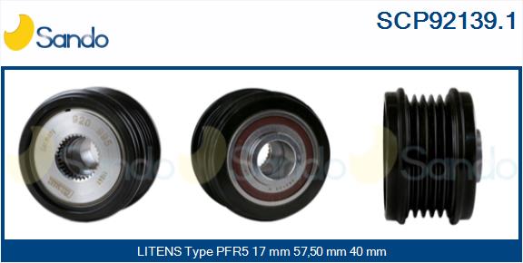 Puleggia cinghia, alternatore SANDO SCP92139.1