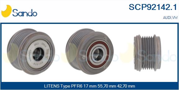 Puleggia cinghia, alternatore SANDO SCP92142.1