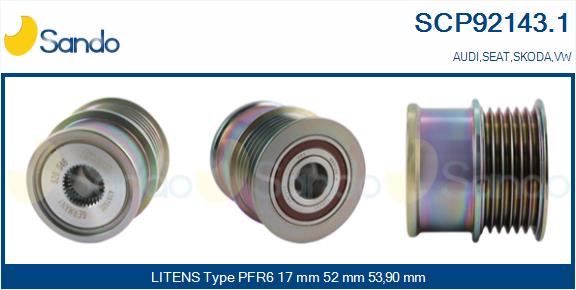Puleggia cinghia, alternatore SANDO SCP92143.1