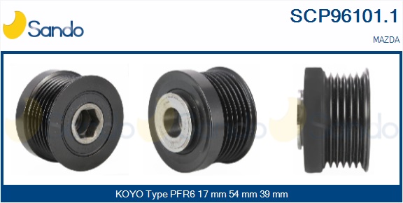 Puleggia cinghia, alternatore SANDO SCP96101.1