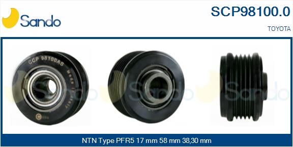 Puleggia cinghia, alternatore SANDO SCP98100.0