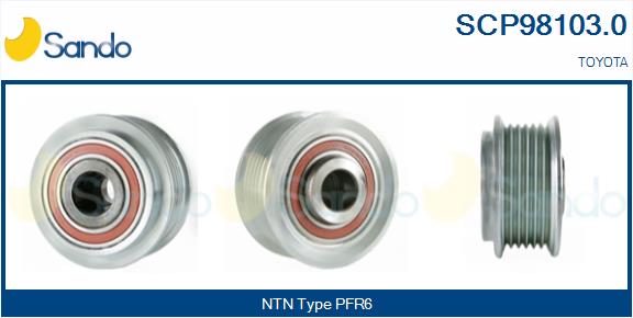 Puleggia cinghia, alternatore SANDO SCP98103.0
