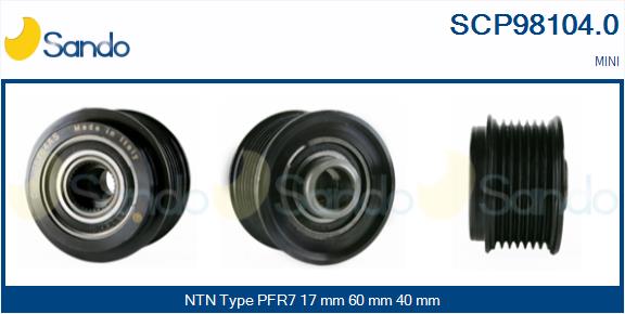 Puleggia cinghia, alternatore SANDO SCP98104.0