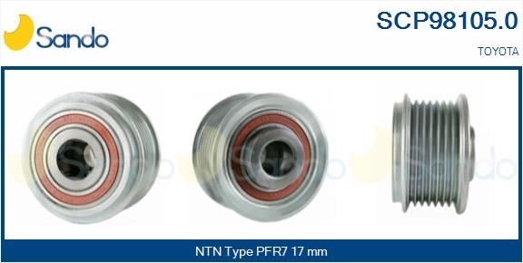 Puleggia cinghia, alternatore SANDO SCP98105.0