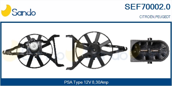Elettromotore, ventola radiatore SANDO SEF70002.0