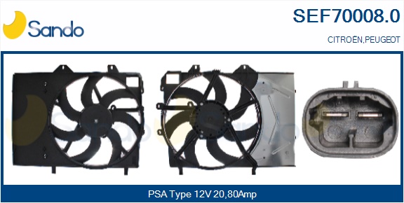 Elettromotore, ventola radiatore SANDO SEF70008.0