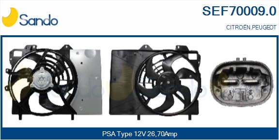 Elettromotore, ventola radiatore SANDO SEF70009.0