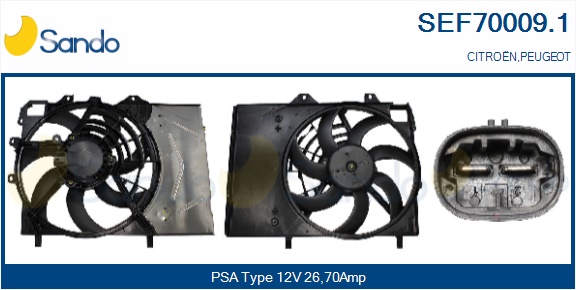 Elettromotore, ventola radiatore SANDO SEF70009.1