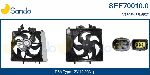 Elettromotore, ventola radiatore SANDO SEF70010.0