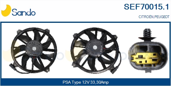Elettromotore, ventola radiatore SANDO SEF70015.1