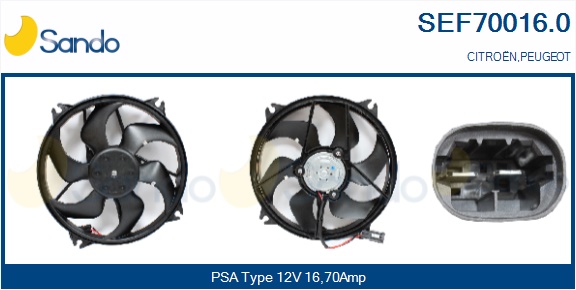 Elettromotore, ventola radiatore SANDO SEF70016.0