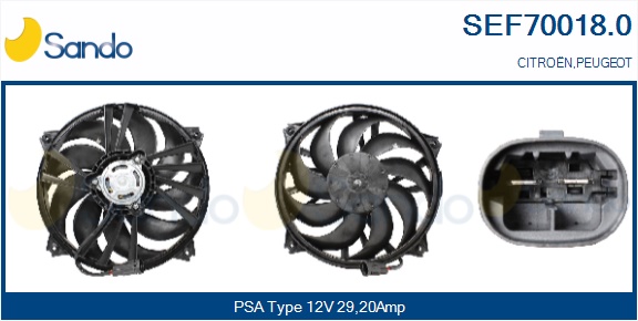 Elettromotore, ventola radiatore SANDO SEF70018.0
