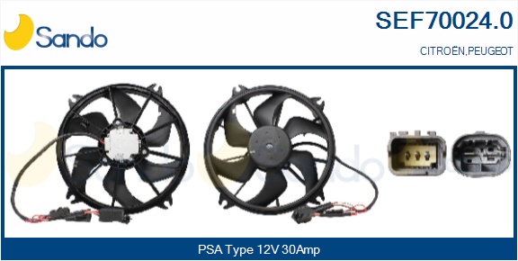 Elettromotore, ventola radiatore SANDO SEF70024.0