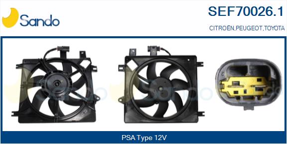 Elettromotore, ventola radiatore SANDO SEF70026.1
