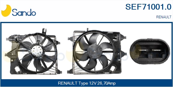 Elettromotore, ventola radiatore SANDO SEF71001.0