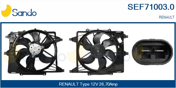 Elettromotore, ventola radiatore SANDO SEF71003.0