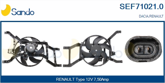 Elettromotore, ventola radiatore SANDO SEF71021.0