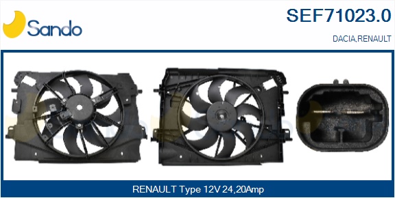 Elettromotore, ventola radiatore SANDO SEF71023.0