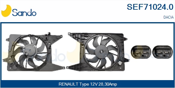 Elettromotore, ventola radiatore SANDO SEF71024.0