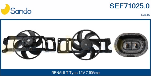 Elettromotore, ventola radiatore SANDO SEF71025.0