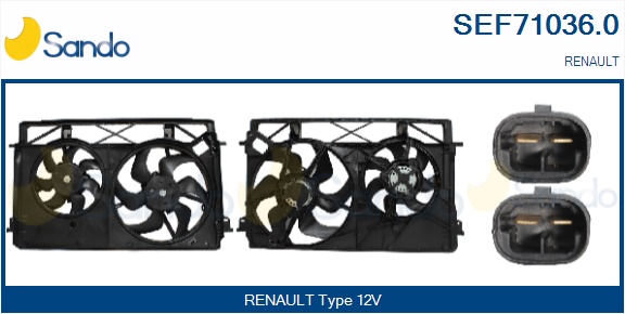 Elettromotore, ventola radiatore SANDO SEF71036.0