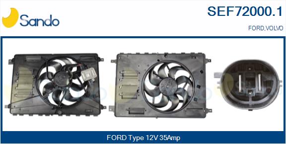 Elettromotore, ventola radiatore SANDO SEF72000.1