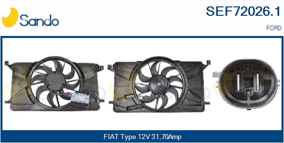 Elettromotore, ventola radiatore SANDO SEF72026.1