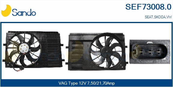 Elettromotore, ventola radiatore SANDO SEF73008.0