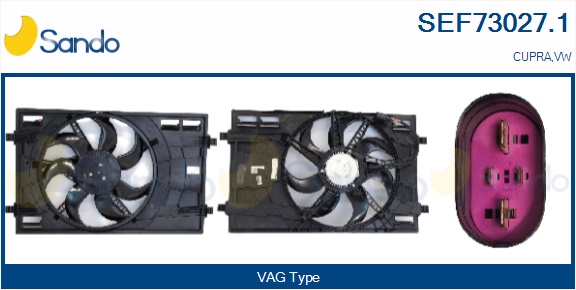 Elettromotore, ventola radiatore SANDO SEF73027.1