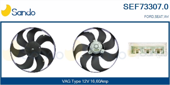 Ventola, raffreddamento motore SANDO SEF73307.0