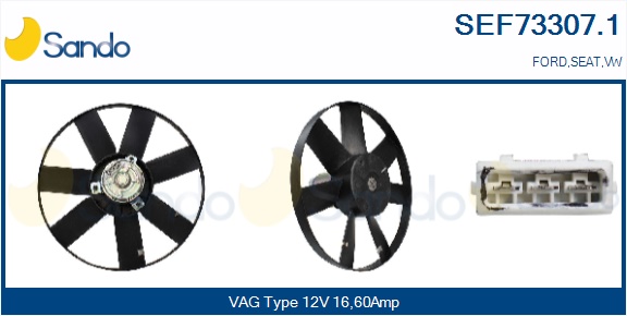 Ventola, raffreddamento motore SANDO SEF73307.1