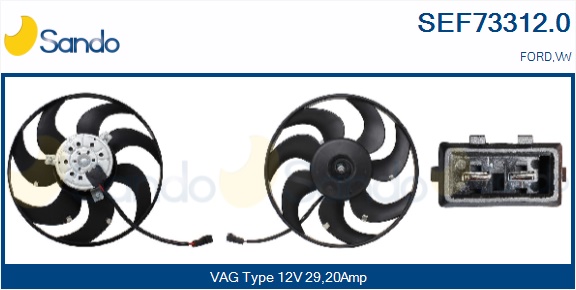 Ventola, raffreddamento motore SANDO SEF73312.0