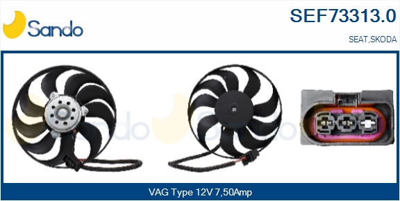 Ventola, raffreddamento motore SANDO SEF73313.0